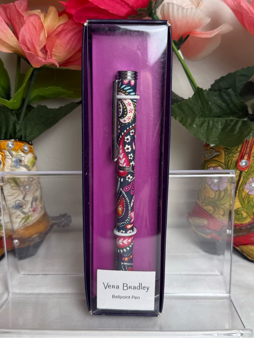 NWT Vera Bradley Painted Paisley Ball Point Pen Retired Pattern Twist Pen